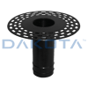 Draining water outlet with perforate flange