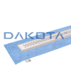Kit - channel dakua+ with stainless steel grating oblì - 600