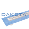 Kit - Canaletta Dakua+ con Griglia Inox Oblì - lunghezza 600 mm