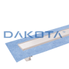 Dakua+ υδρορροή με σχάρα από ανοξείδωτο χάλυβα Duo - L. 600 mm