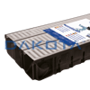Set Abflussrinne Pegasus Plus 130 x 120 3 m in blister mit 3 Gittern verzinkt + 1 Verschlusskappen-Set