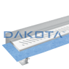 Channel Dakua+ with Stainless Steel Grating Oblì-Wall Kit - 500
