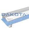 Bausatz - Dakua+ Rinne mit Edelstahlrost Quadratische Wand - 500