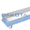 Kit - Caleira Dakua+ com grelha de aço inox Duo Wall - 600