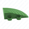 Corner with “female” hooking for draining tile - Green