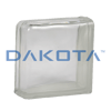 Glass Block End Block - Clear, Curved, Wavy