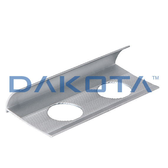 Round Edge Tile Trim - Polished Aluminium Jolly Profile?noresize