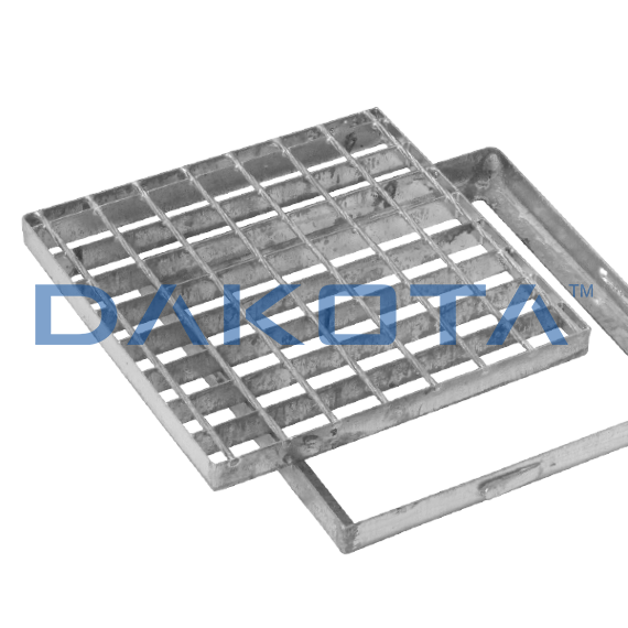 Gully - Square Grid and Frame in Galvanized Steel?noresize