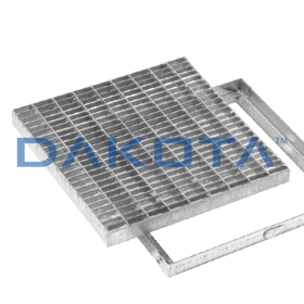 Heel-Proof Square Grate and Steel Frame