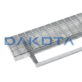 Heel-Proof Rectangular Grate and Steel Frame