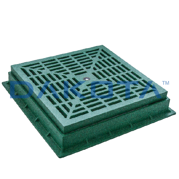Cesspit / Catch Basin Grating & Frame Kit in Green?noresize
