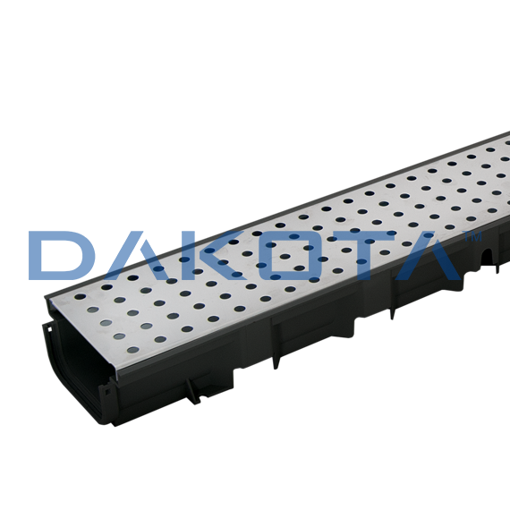 Drainage Channel with Stainless Steel Grate - Pegasus Plus One S 100x35?noresize