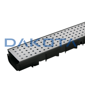 Channel Drain with Stainless Steel Grate - Pegasus Plus One S 100x35