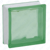 Green undulating glass block