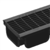 Canaletta Pegasus Plus One S completa di Griglia - NERA