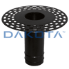 Draining water outlet with perforate flange