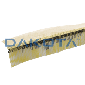 Grey PVC Corner Profile with Yellow Fiberglass Mesh