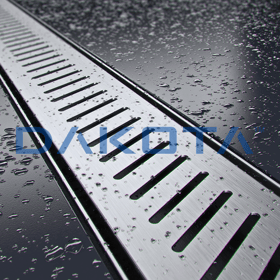Dakua+ Oblì Linear Shower Drain with Stainless Steel Grate