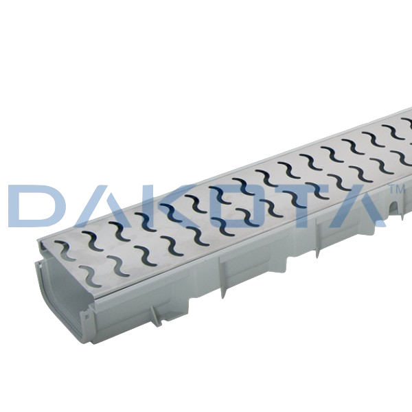 Channel Drains with Galvanized Steel Grate - Pegasus Plus One S 100x35?noresize