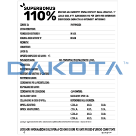 CARTELLO DIREZIONE LAVORI SUPERBONUS 110%