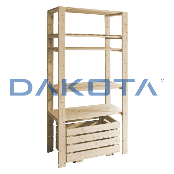 Solid Wood Shelving Unit 