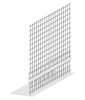 PVC end profile with mesh plus L