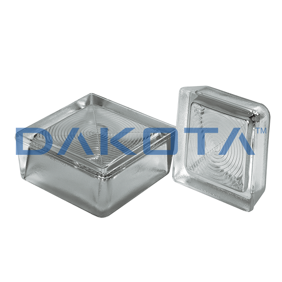 Cup shaped glass block -small