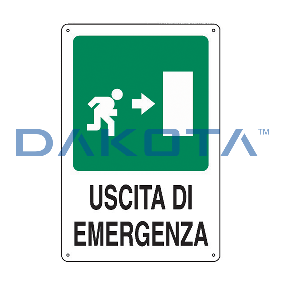 Cartello Uscita Emergenza Destra