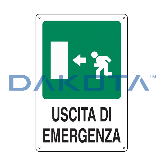 Cartello Uscita Emergenza Sinistra