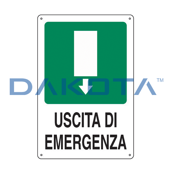 Cartello Uscita Emergenza Basso