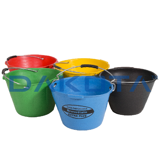 Heavy green bucket with handle