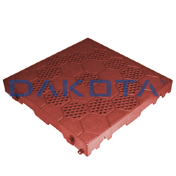 Dak-Pavimento Semi-Perfurado Vermelho 400 x 400 h. 50