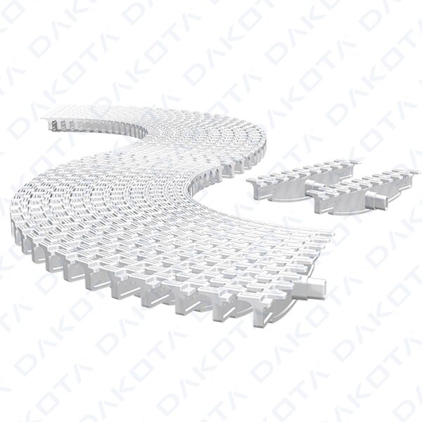 Snake Plus Biegbar - Modulares Gitter für Schwimmbecken 250 - weiß