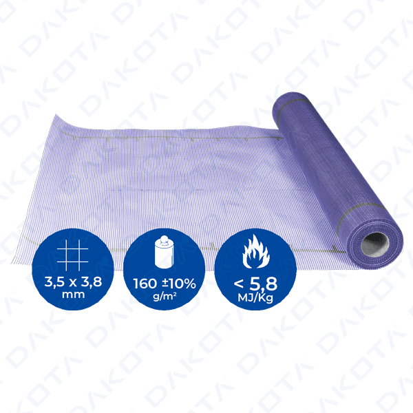 Blue fiber glass mesh for wall insulation