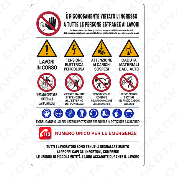 Sign 11 Symbols with Safety Regulations
