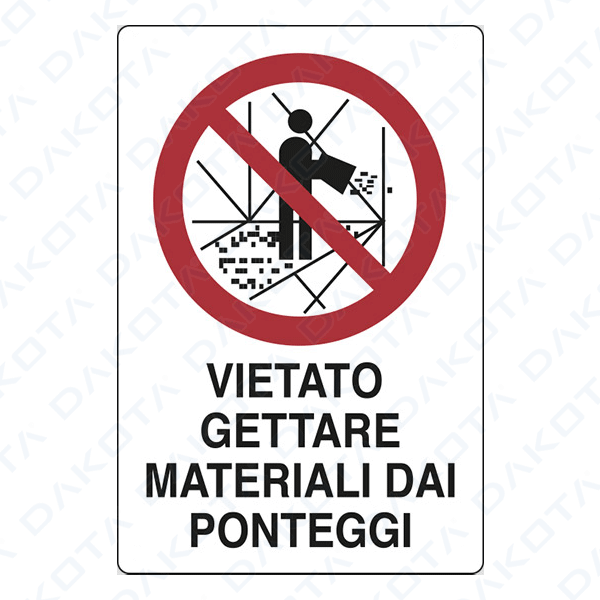 Vietato Gettare Materiale dal Ponteggio