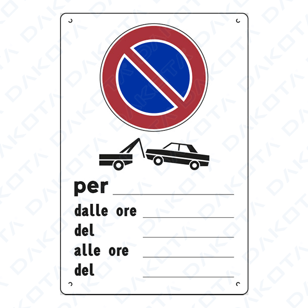 Schild mit Halteverbot für Arbeiten