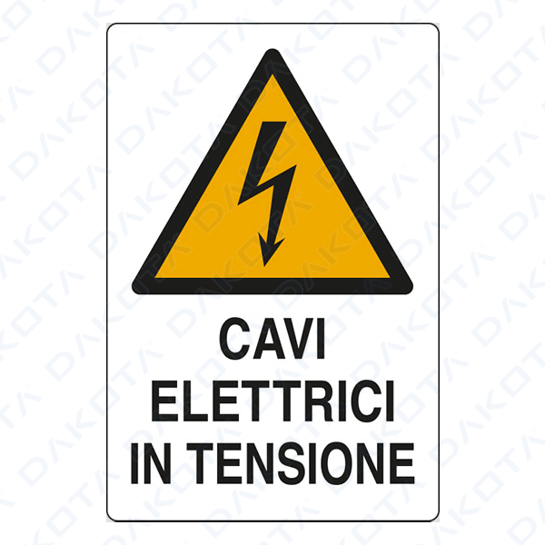 Zeichen für stromführende elektrische Kabel