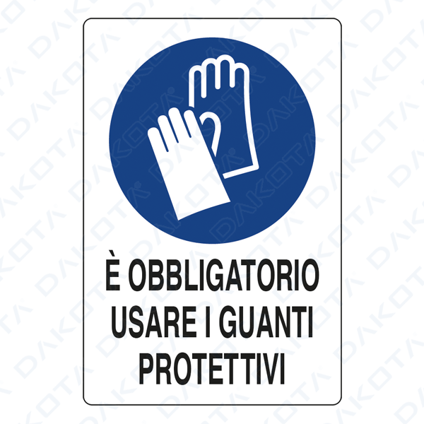 Use of Gloves Warning Sign