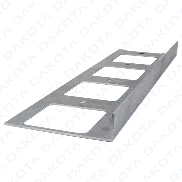 Base per supporto di finitura laterale in alluminio naturale