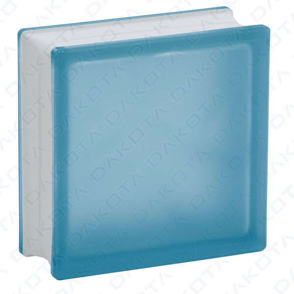 Blue Satin undulating glass block