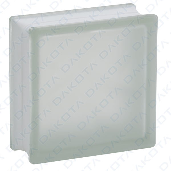 White Satin undulating glass block