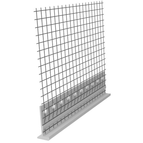 PVC end proﬁle with mesh plus