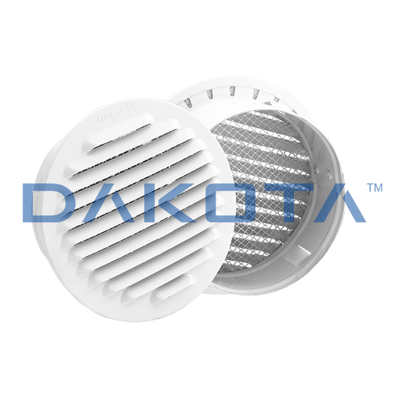 White prepainted Aluminum fixed round grill