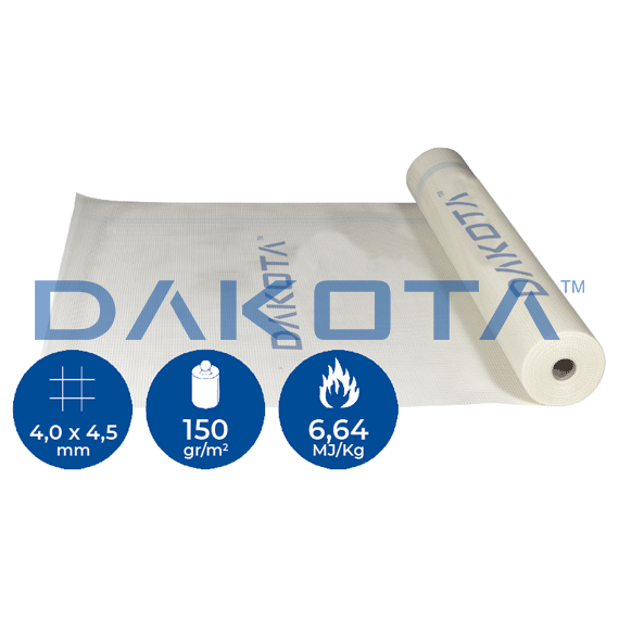 White fiber glass mesh + logo