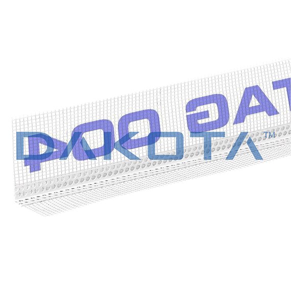 Esquina estándar de PVC con malla blanca