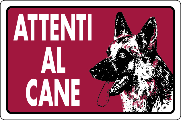 Cuidado com o sinal de cão